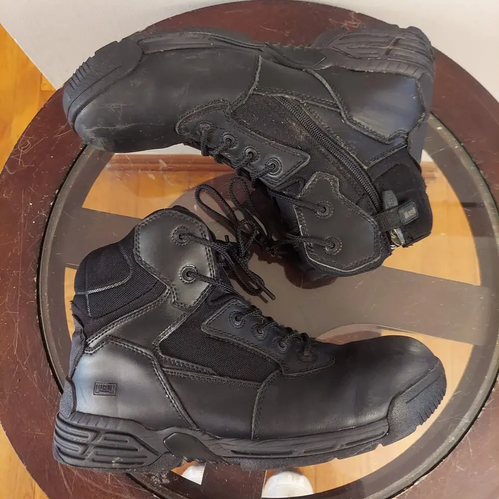 MAGNUM Men's US 12 W Stealth Force Black Work Boots